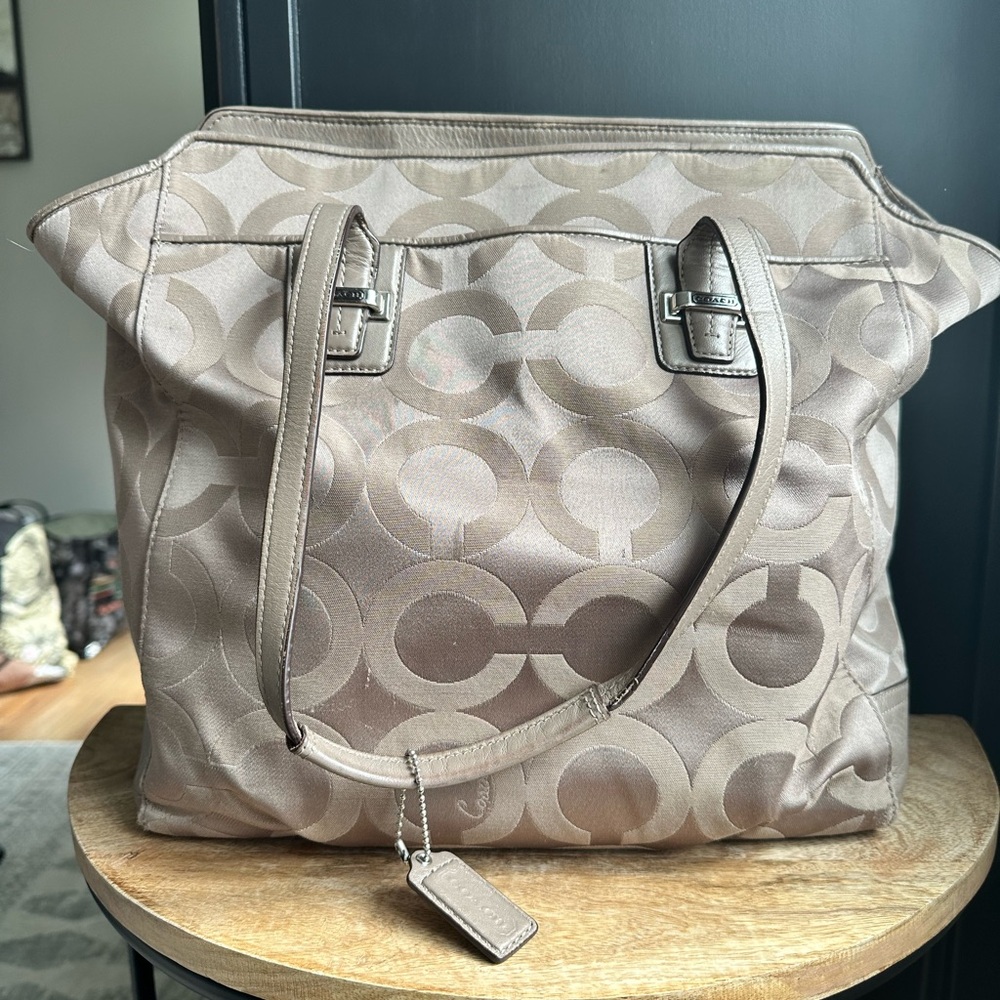 Coach Tan Signature Tote Bag